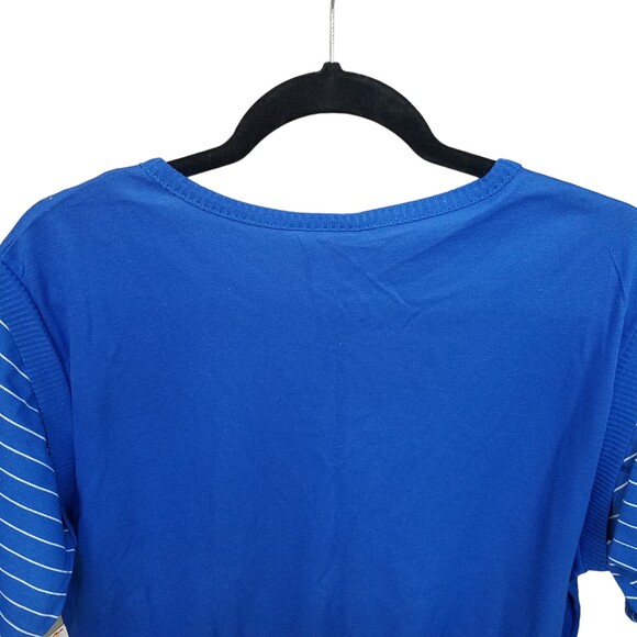 Justin Allen Womens Sz 42 Blue Solid Short Sleeve T-Shirt - Picture 6 of 10